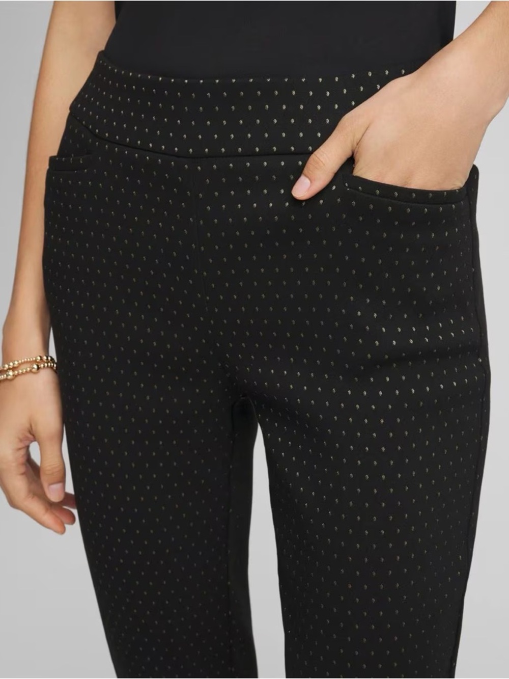 Chico’s Petite Jacquard Brigitte™ Slim Ankle Pants- Ladies size 4 (Chico’s 0P) - Picture 3 of 10